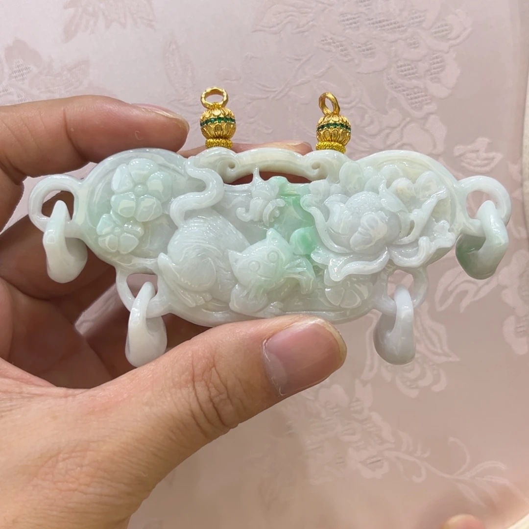 吊坠(赠链)合金翡翠代编织