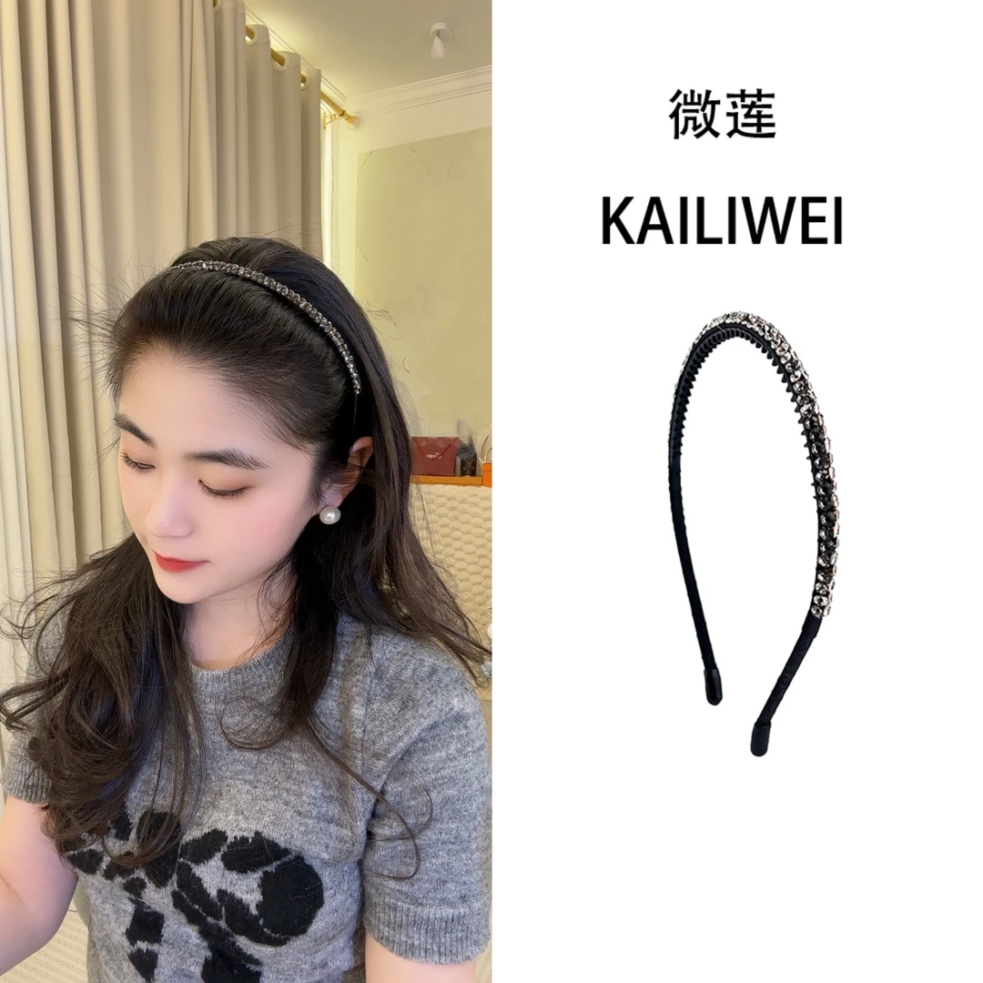 佳人发箍满天星发箍韩系高级感蝴蝶结黑钻手工发箍高级感