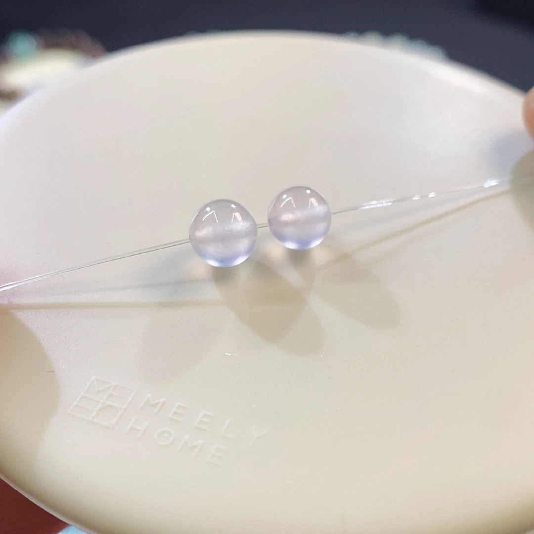 翡翠挂件未镶嵌樱花粉卡7加一对