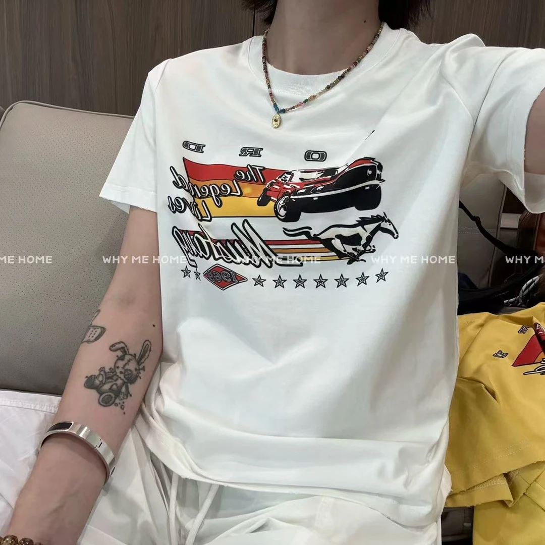 【汽车T恤】美式复古卡通汽车印花百搭休闲T恤26110