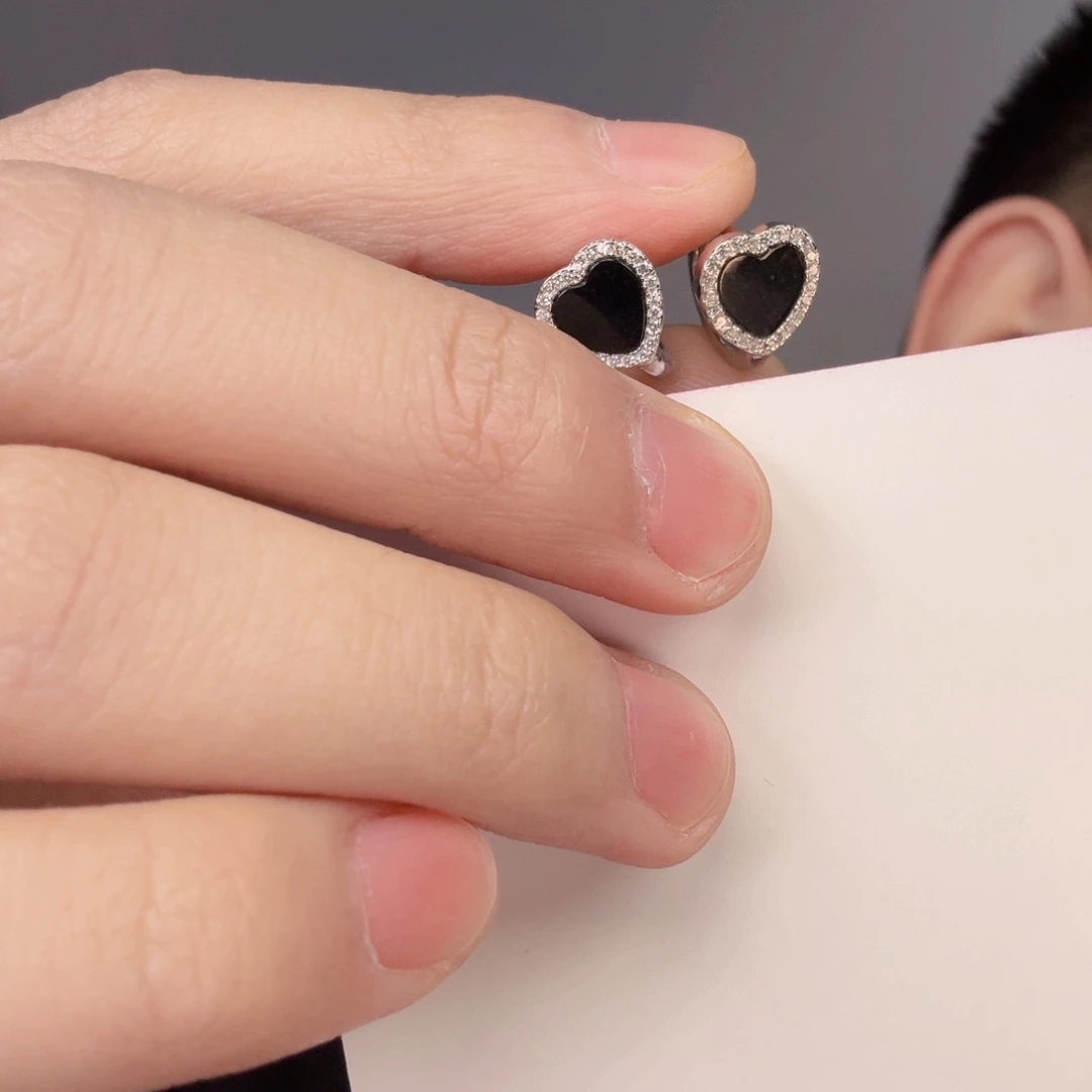 翡翠颈饰银S925镶嵌一对