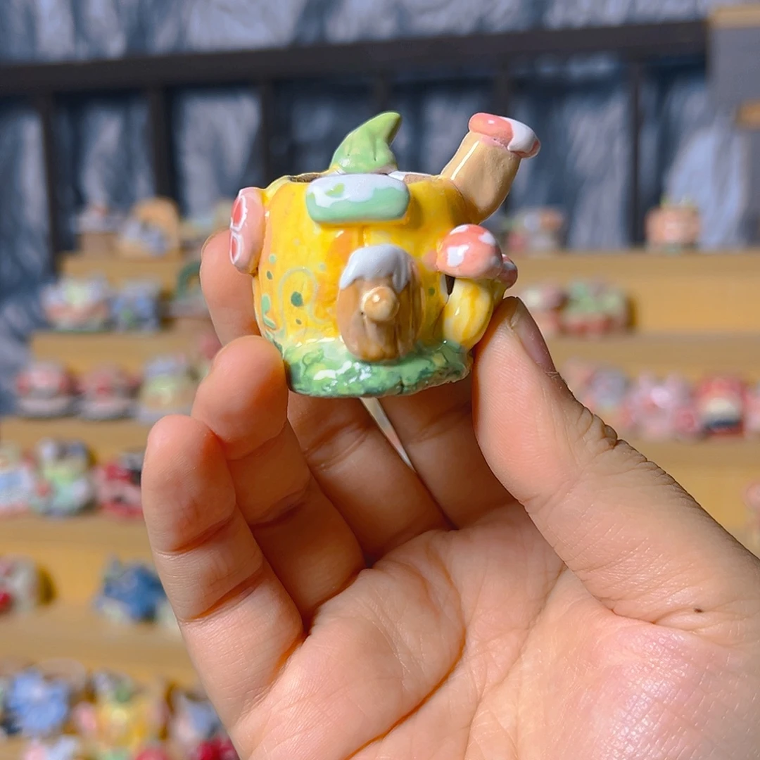 福福老梧家的纯手工多肉花盆