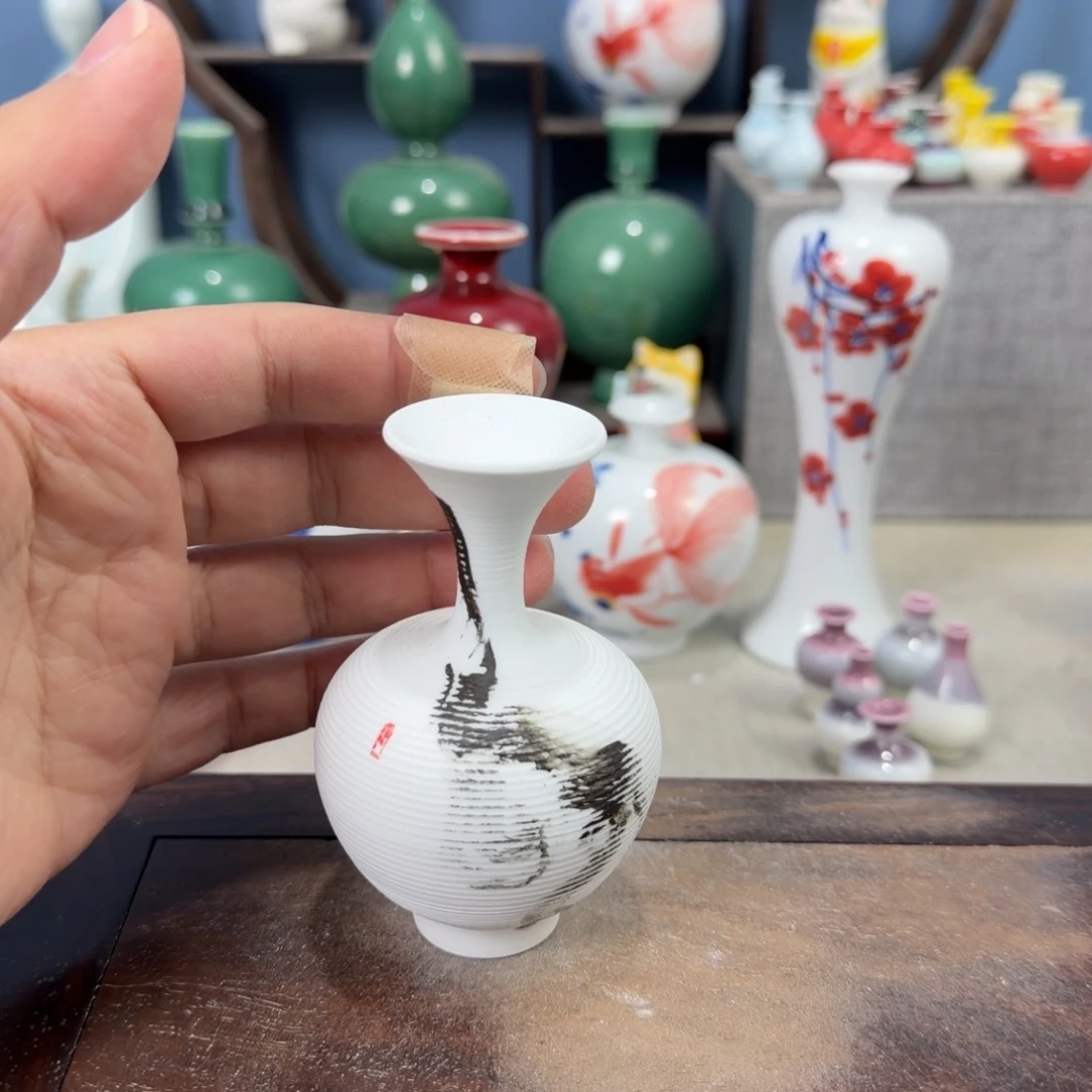 陶瓷手工小花器摆件