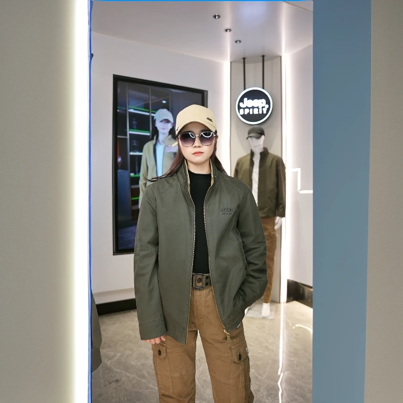 【超值】尝鲜价 商场专柜双面纯棉夹克1599高定同款新品上新尝鲜价