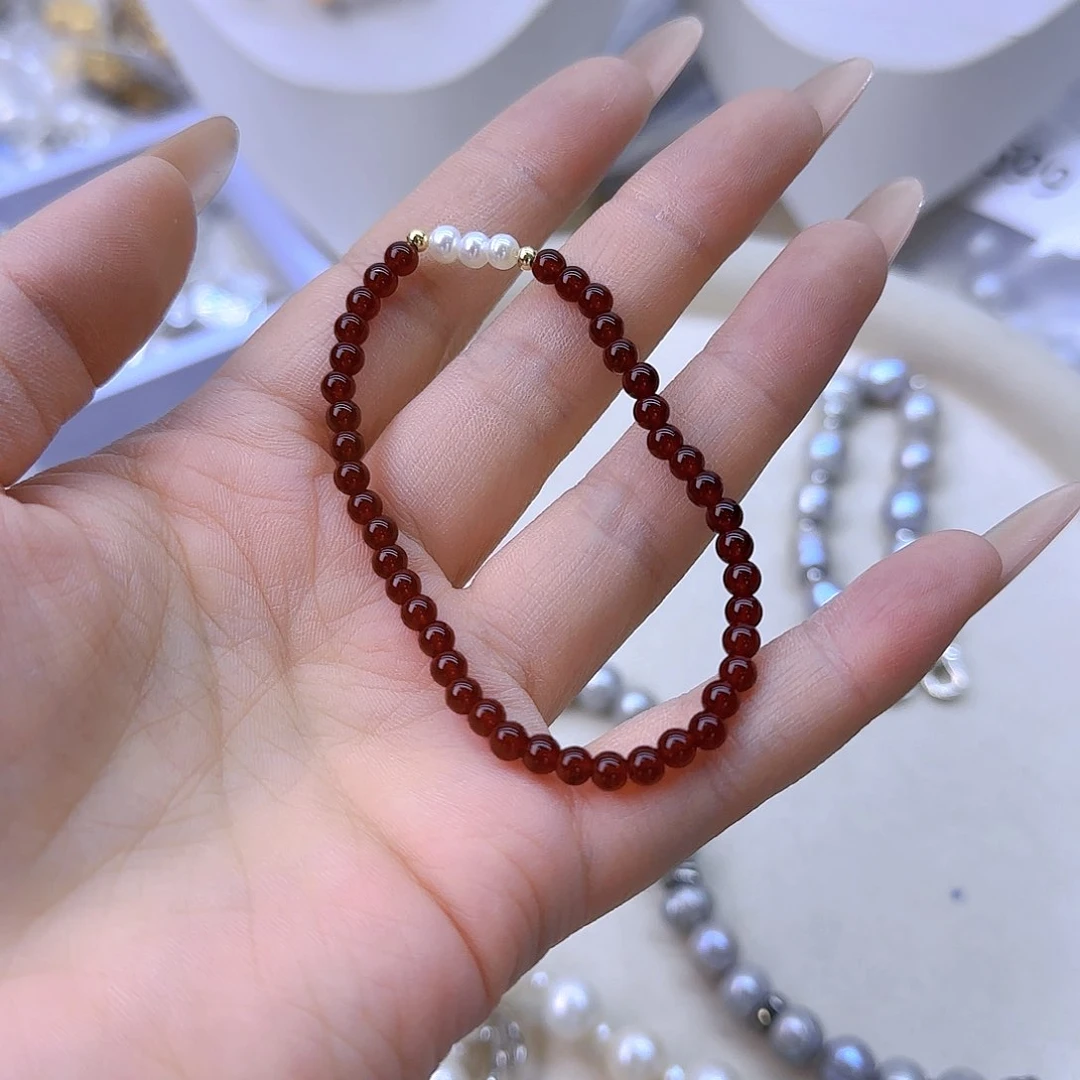 未镶嵌项链定制6815淡水珍珠