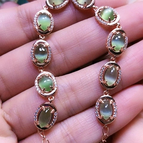 上***姐和田玉银S925镶嵌戒指