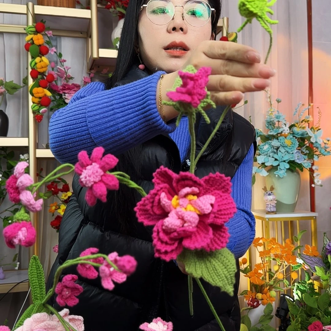 手工钩织设计花束