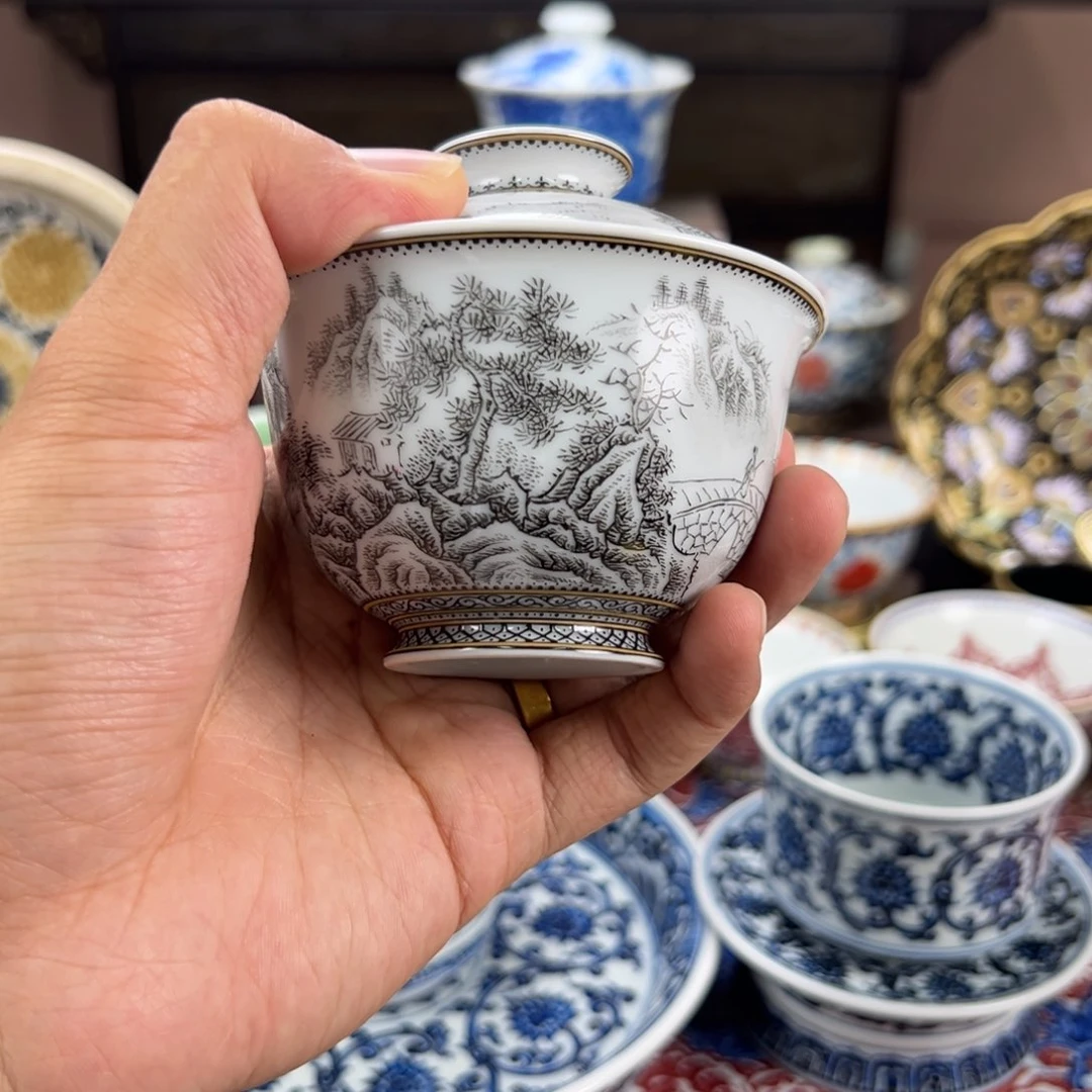 毛***嗲瓷片景德镇手工手绘陶瓷