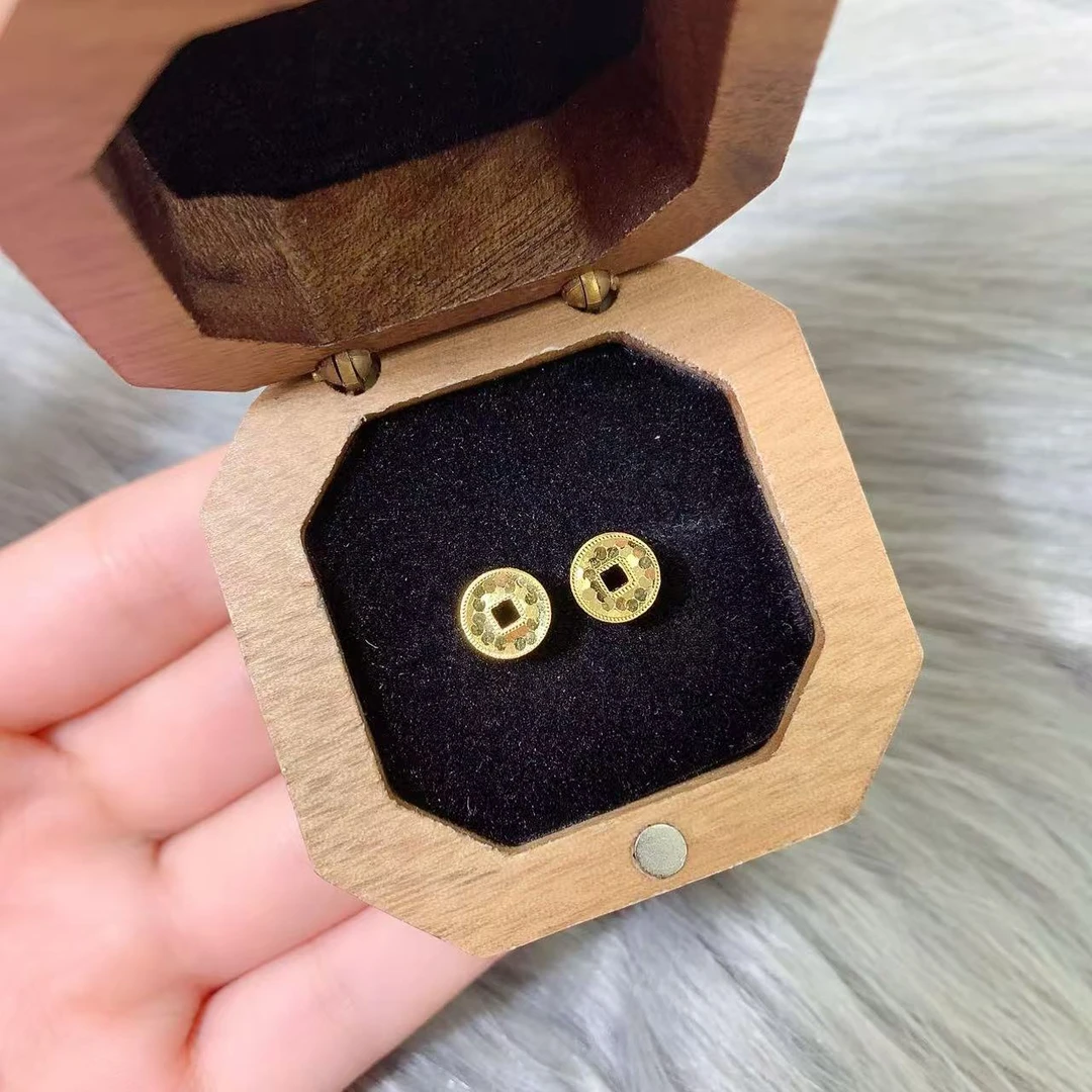 【伟新源】足金999 5G工艺 铜钱直针螺丝1.94克