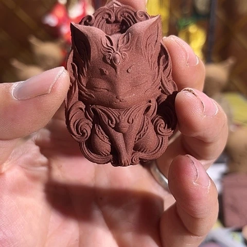 泥塑瑶池香方九尾狐福利价微瑕