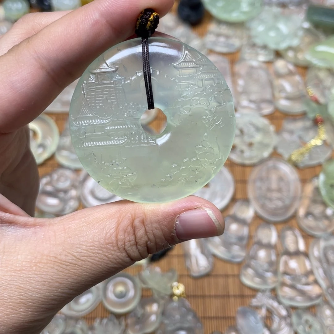 未镶嵌蛇纹石玉颈饰吧***爱
