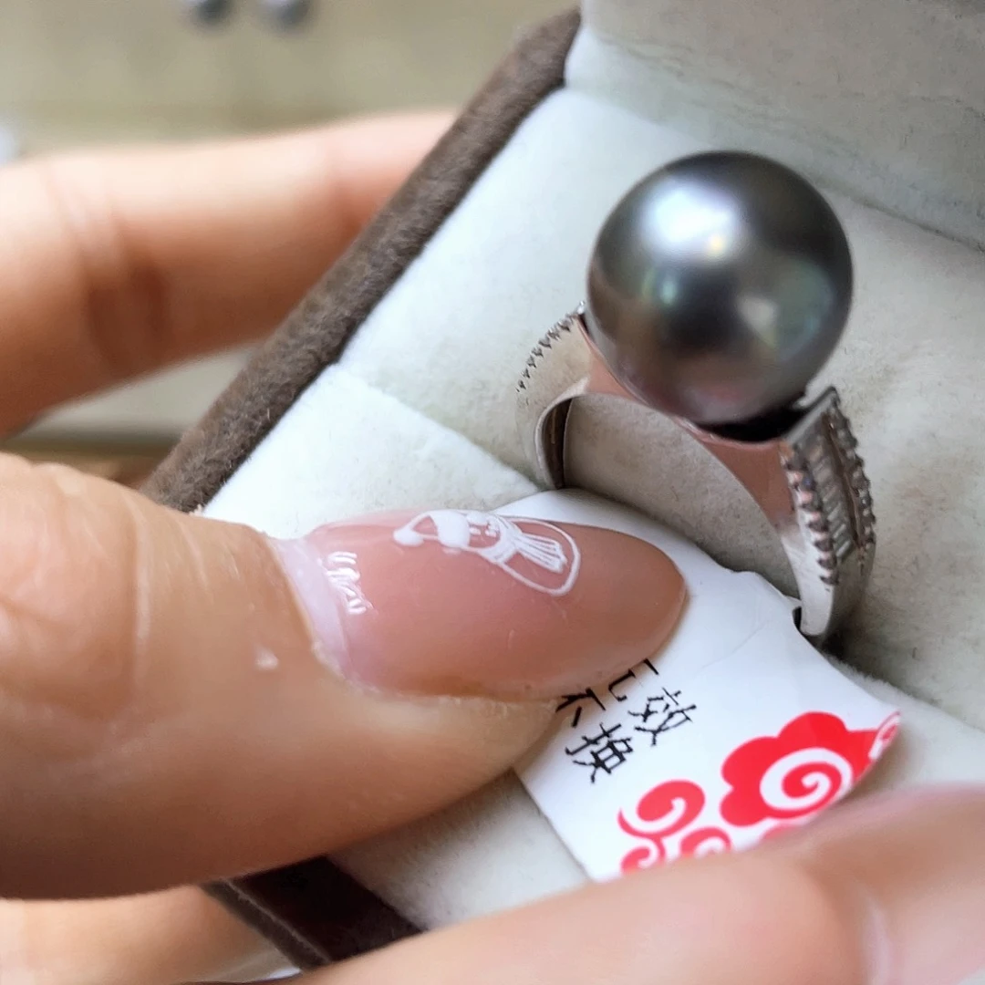 海水珍珠戒指银S925镶嵌