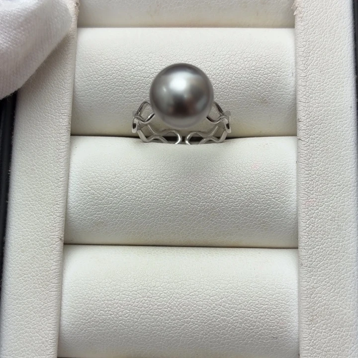 海水珍珠银S925镶嵌戒指