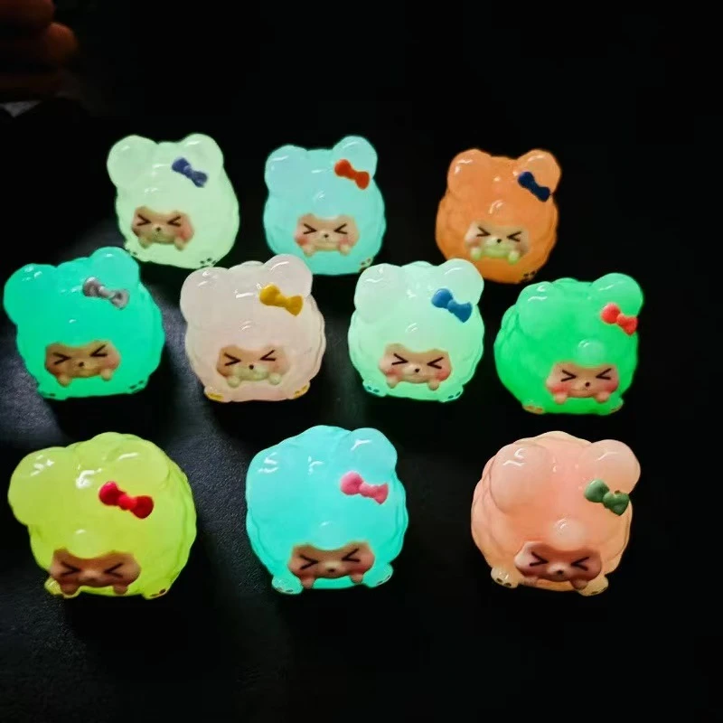 【直播拆】夜光果冻团子 创意车载办公室摆件可爱手工diy钥匙扣