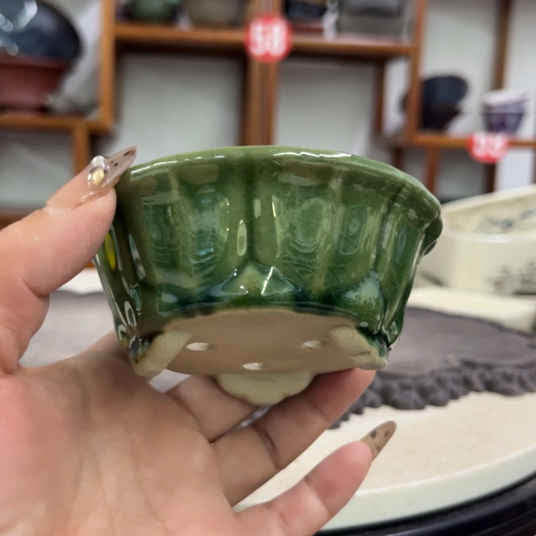 紫砂花盆瑕疵4.5-9。。
