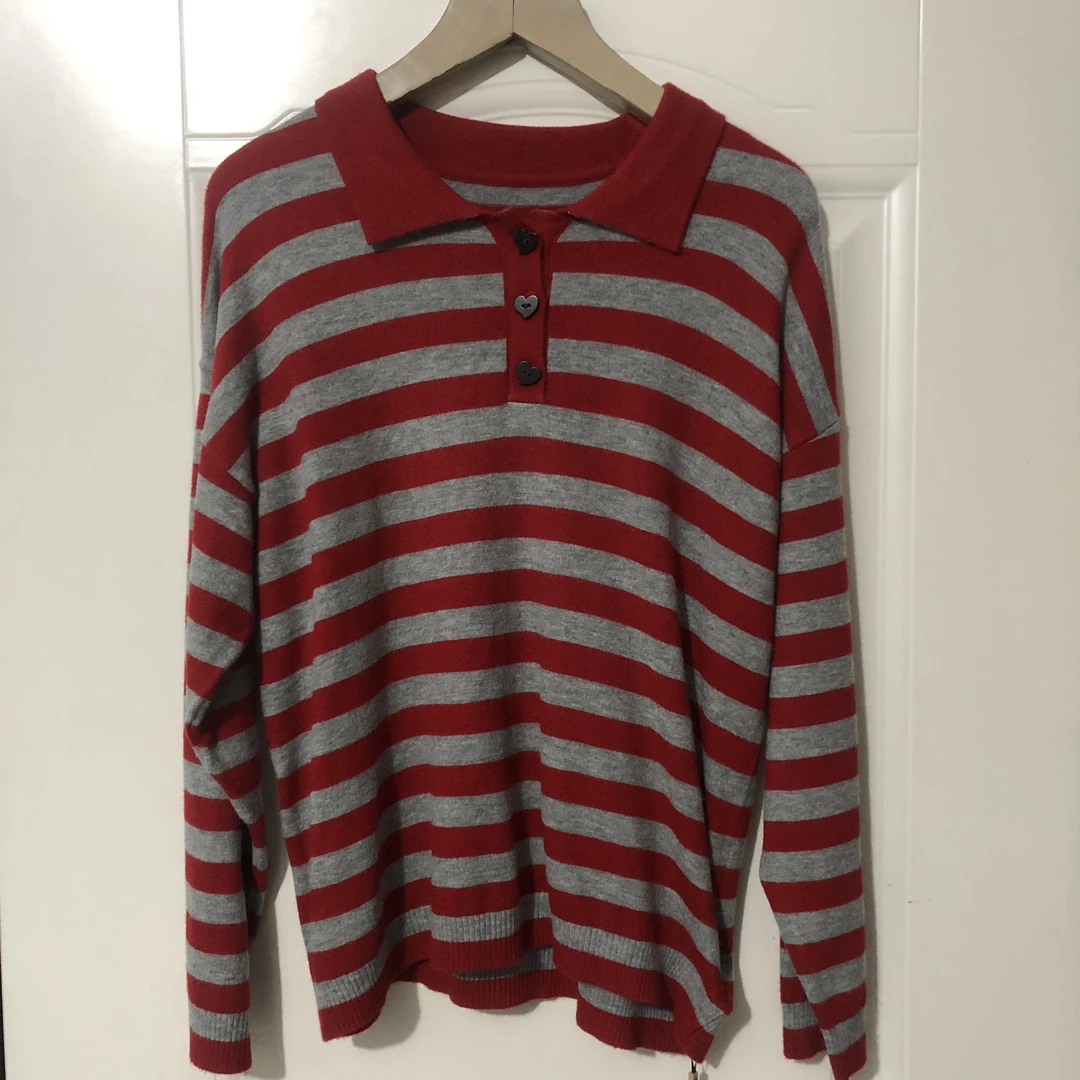 秋冬女士条纹羊绒衫72060