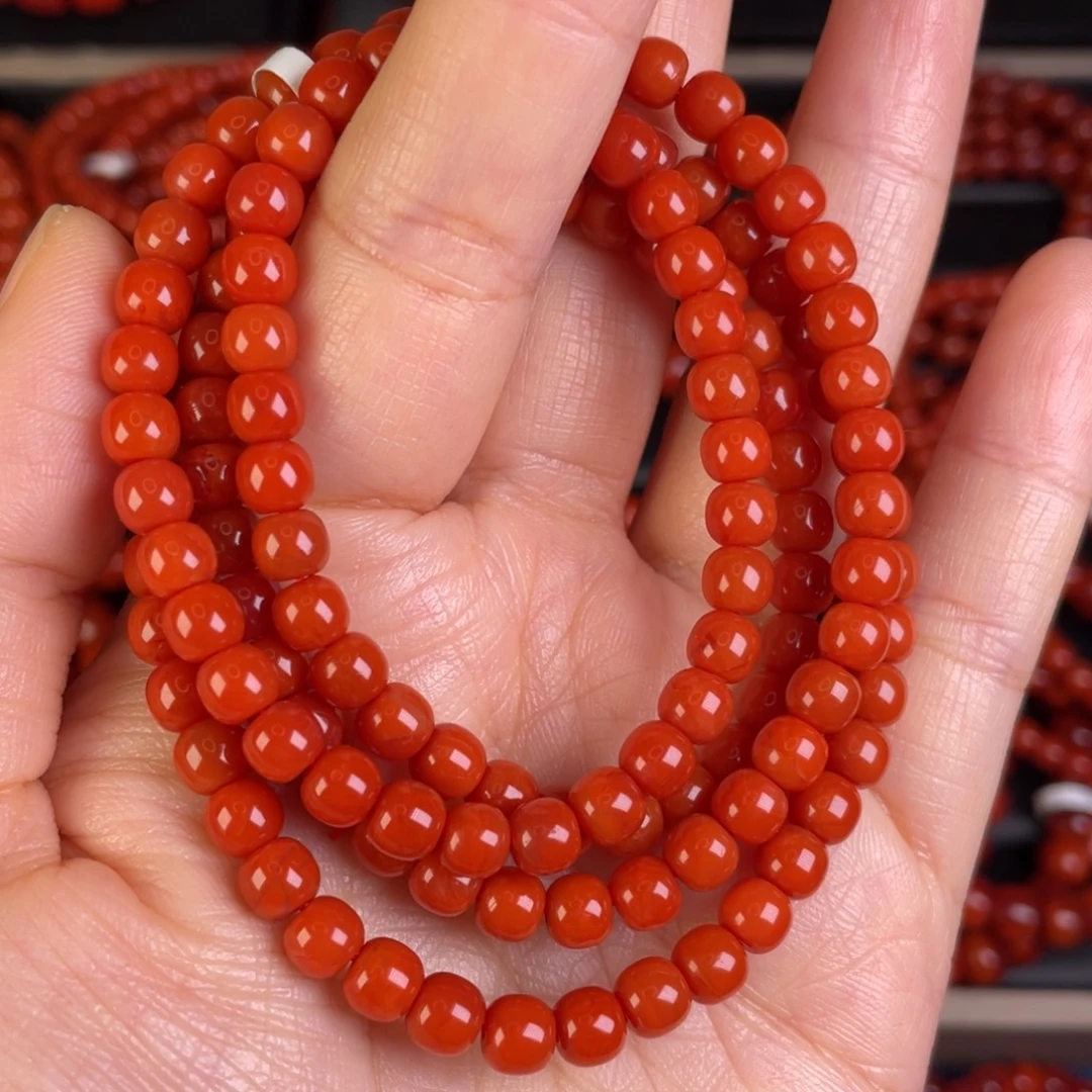 嗯***嗯南红玛瑙未镶嵌手链花