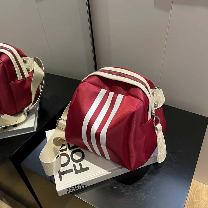 季条纹尼龙布乌龟包贝壳包潮流斜挎包休闲大容量休闲潮小包包2016