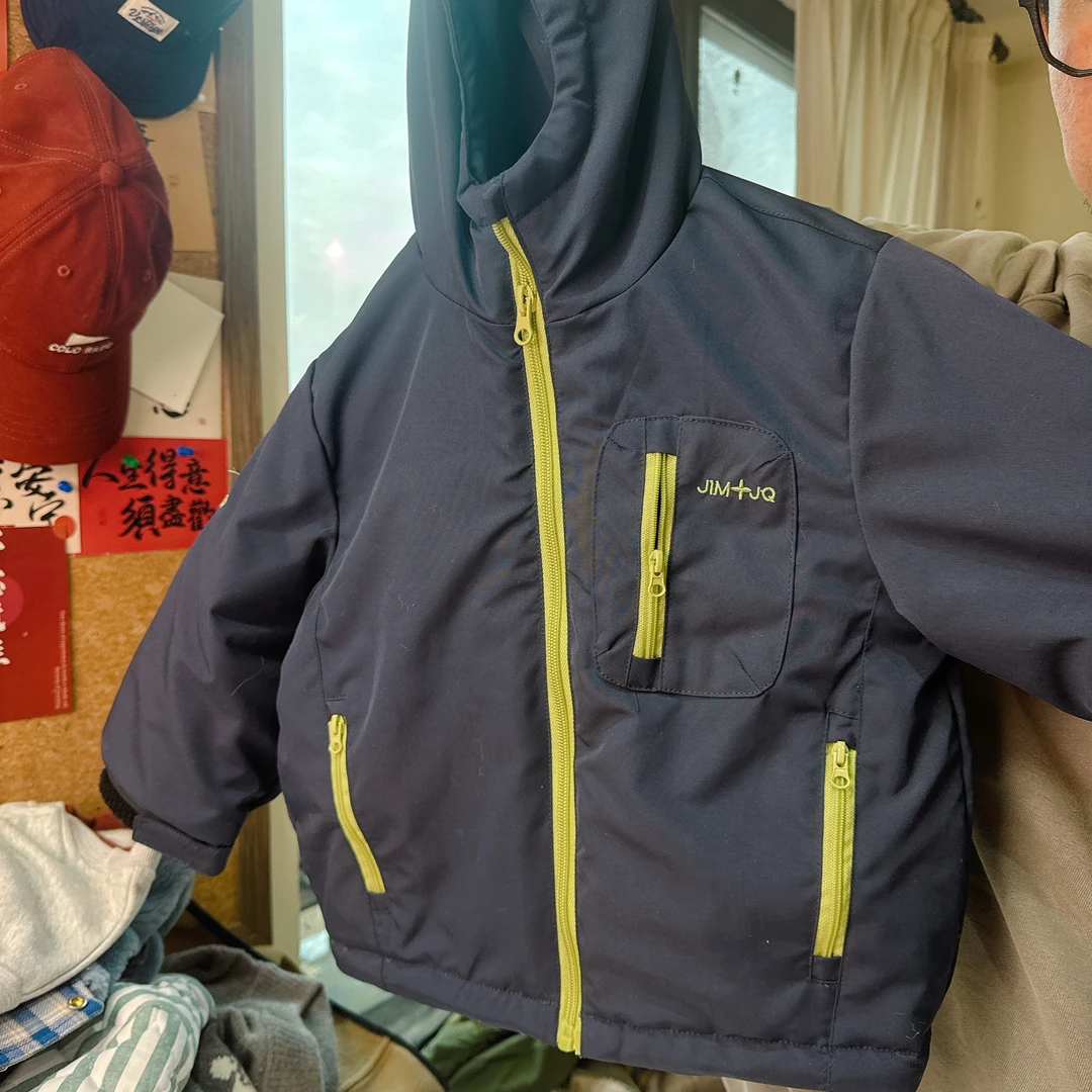 【年款 201395】秋冬儿童绗棉加厚户外工装登山服冲锋衣连帽外套