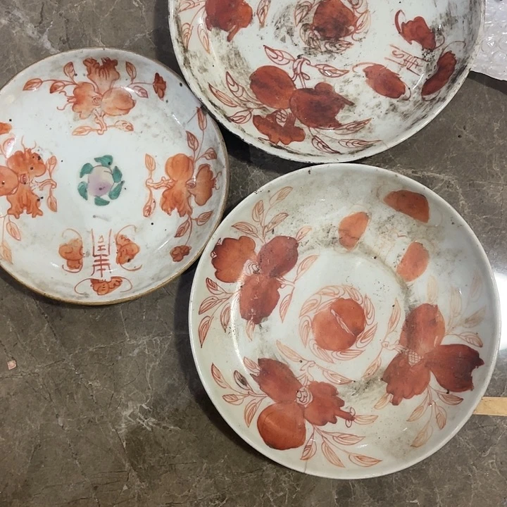 罐一**悔粉彩盘子有残了的