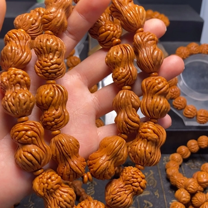 桃核手串花生手持