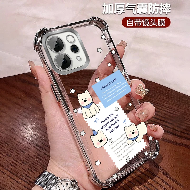 卡通动漫适用vivos50手机壳四角防摔Promini透明全包带镜头膜小众