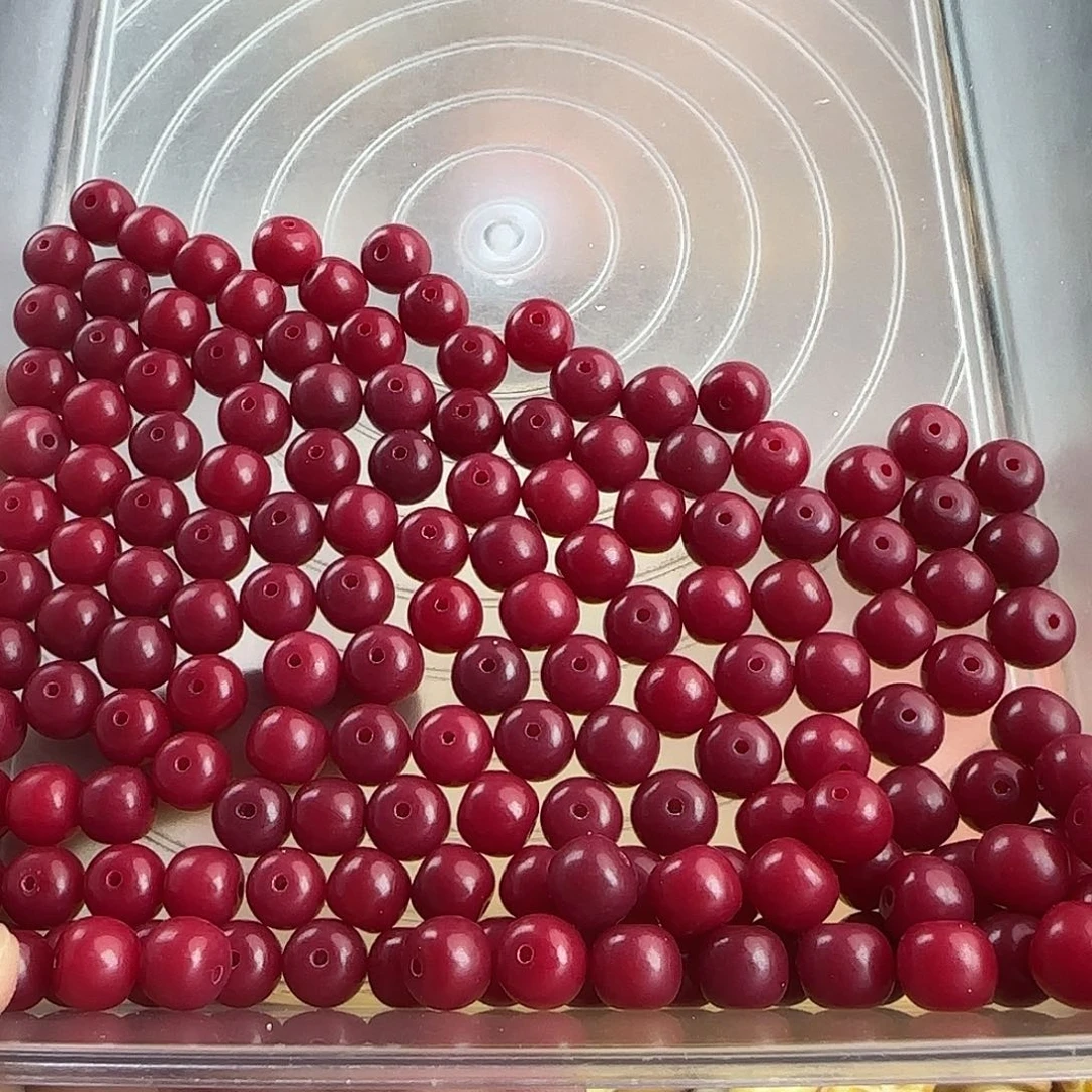 ****T菩提根/象牙果手串卡10红色苹果桶155颗