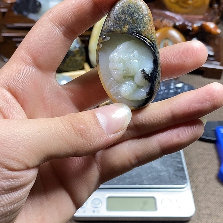 和田玉未镶嵌挂件