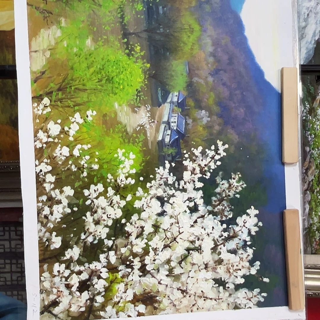 油画朝鲜艺术家不带框