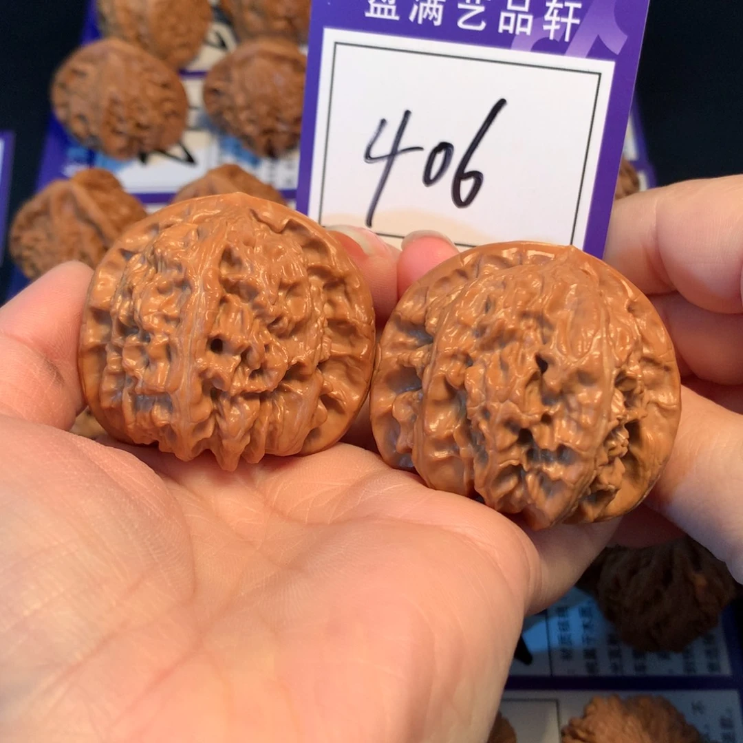 文玩核桃把件406白狮子4.5