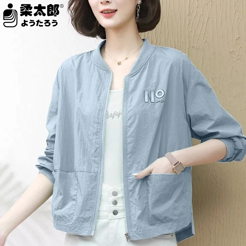 日本柔太郎衣女2025年新款夏季薄款棒球服外套女士短款休闲开衫服