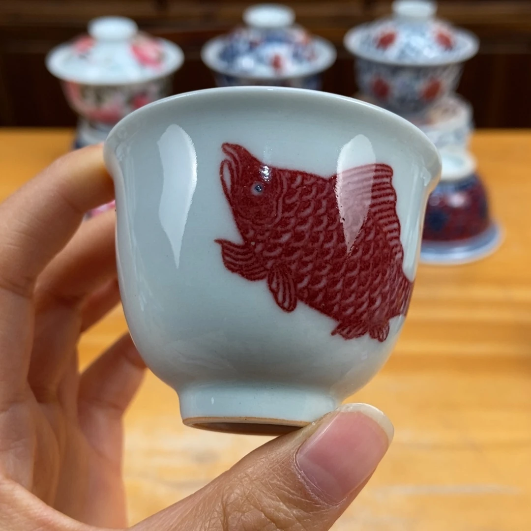 手绘现代茶具非古董