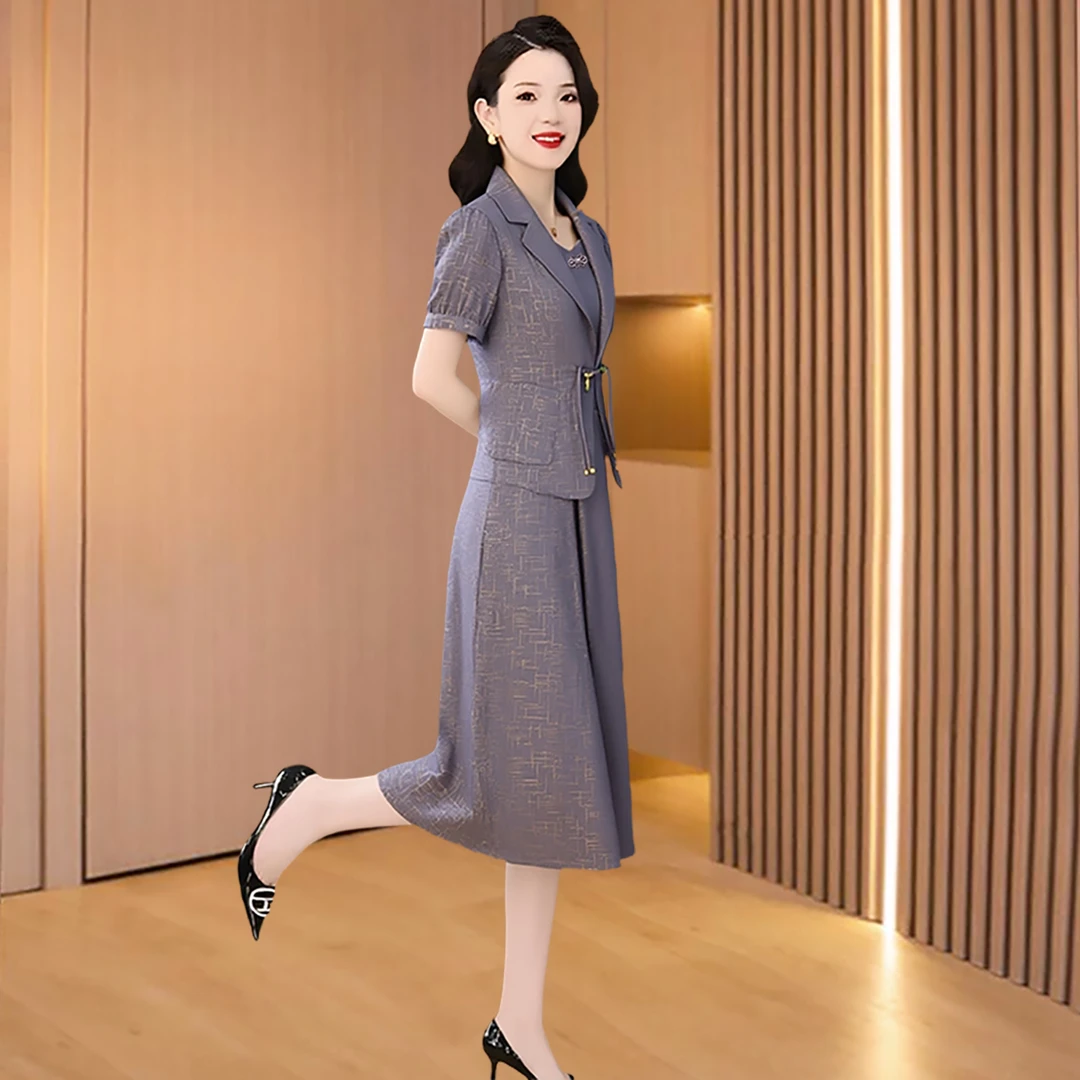 两件套装连衣裙子2025新款女夏贵夫人品牌轻奢高级感今年流行爆款