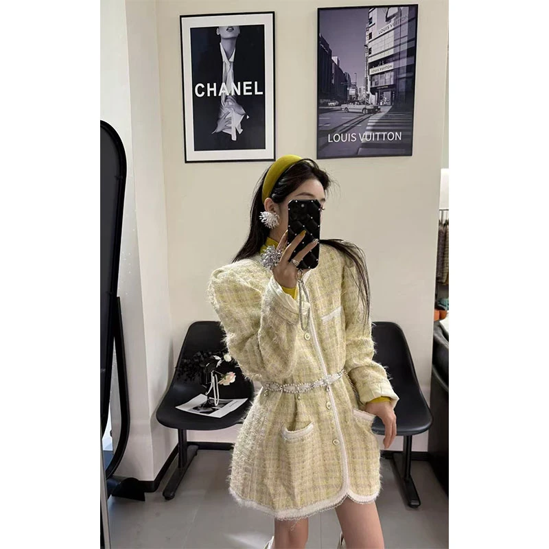 2025秋冬时尚洋气高级感小香风休闲百搭长袖外套收腰显瘦小众上衣