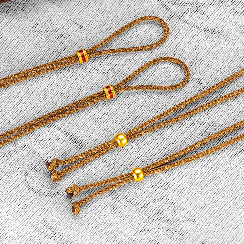 铜合金项链 铜合金项链挂脖编绳铜合金项链手工新款编织绳福袋