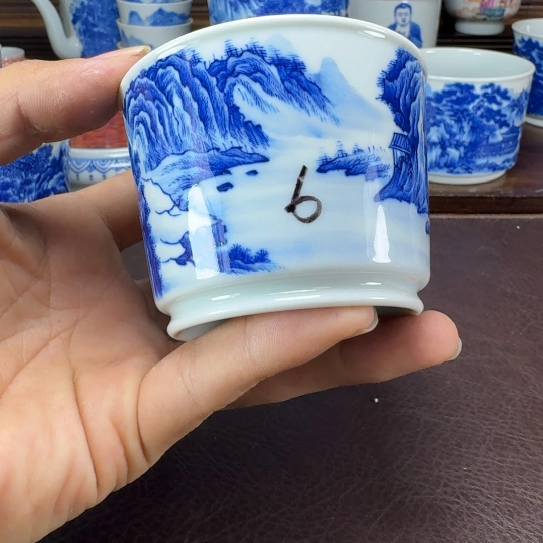 川***寨瓷片当代景德镇陶瓷手绘茶具