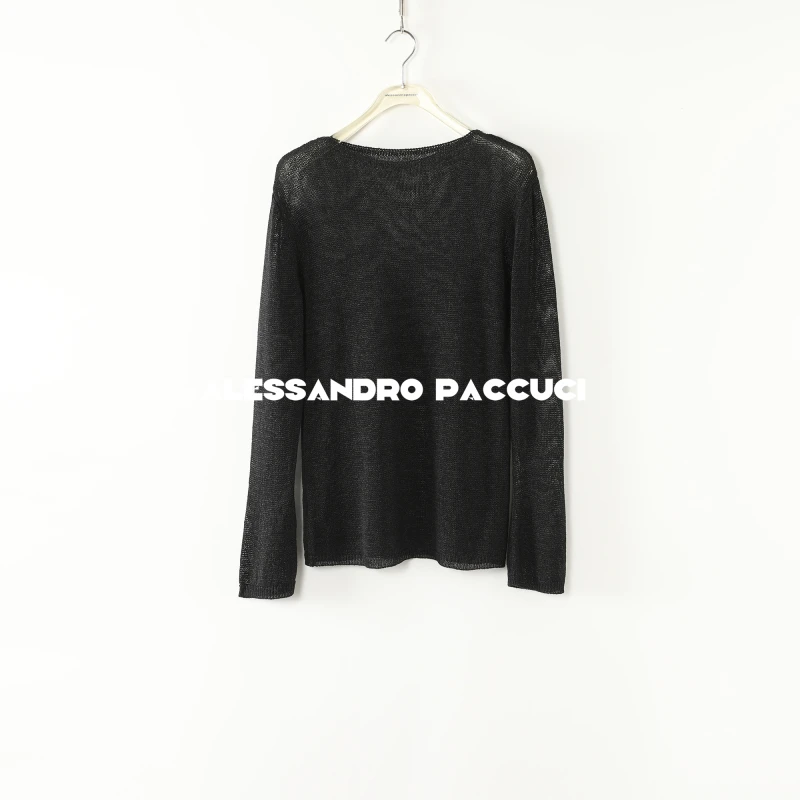 AP洛哥53044ST 棉质圆领纯色长袖简约时尚百搭休闲套头衫 春秋