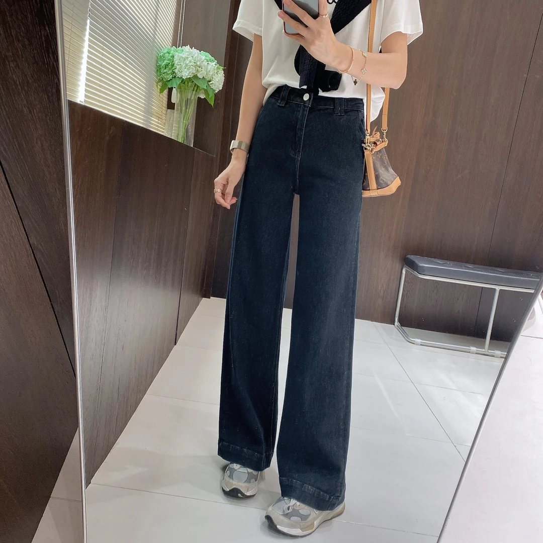 IMFLY金小金自制女装 牛仔裤DYK2776秋季直筒简约长裤女士裤子