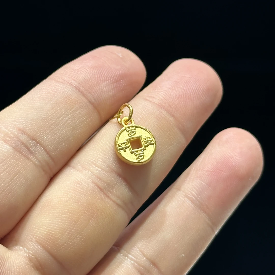 足金999 岁岁平安铜钱滴流 0.924