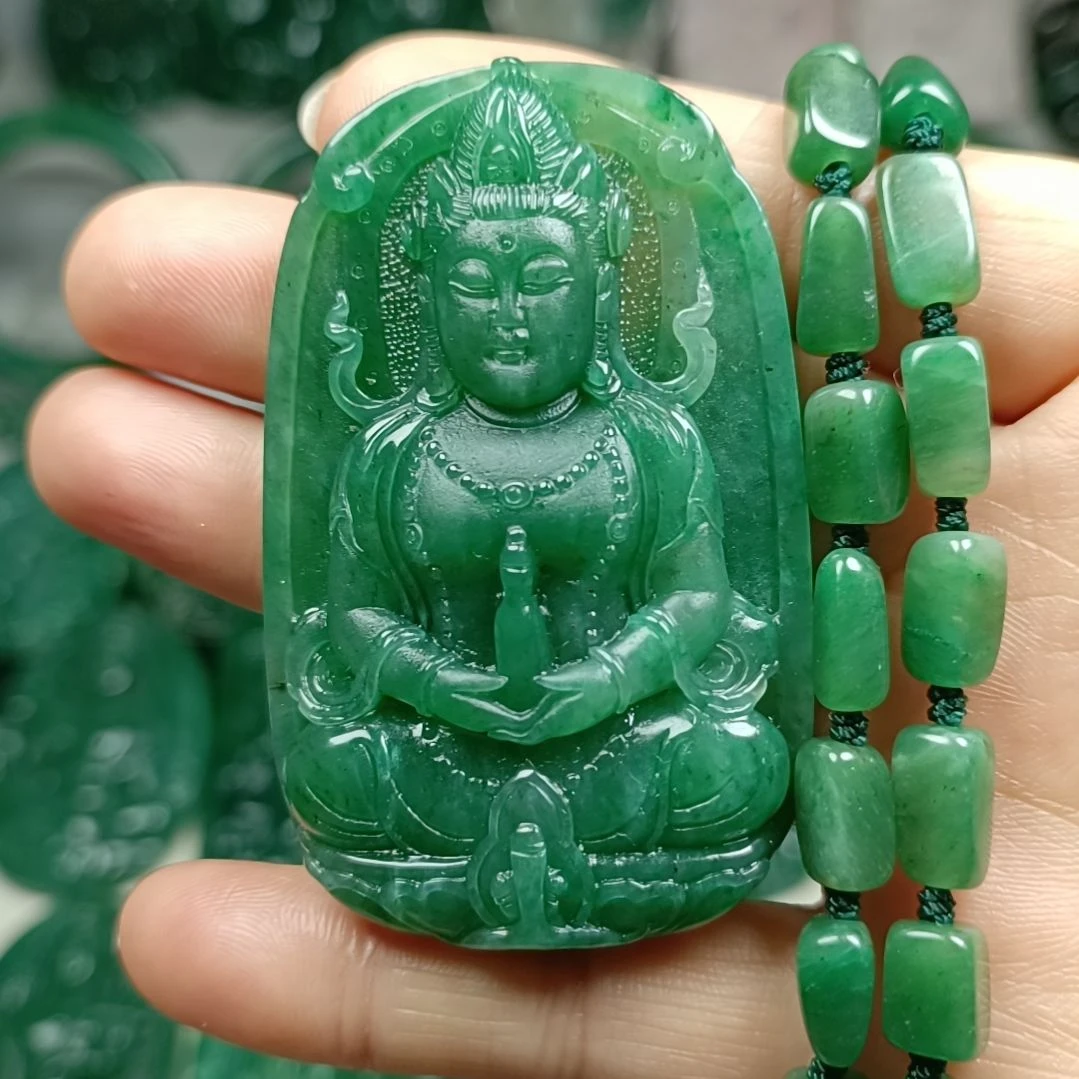 独山玉关音未镶嵌