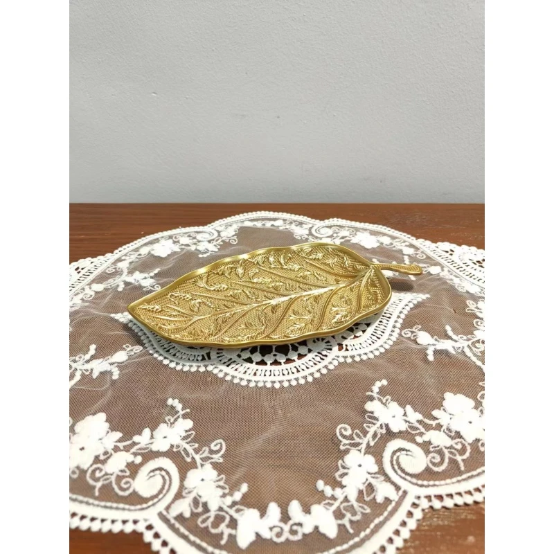 黄铜香插线香托盘摆件