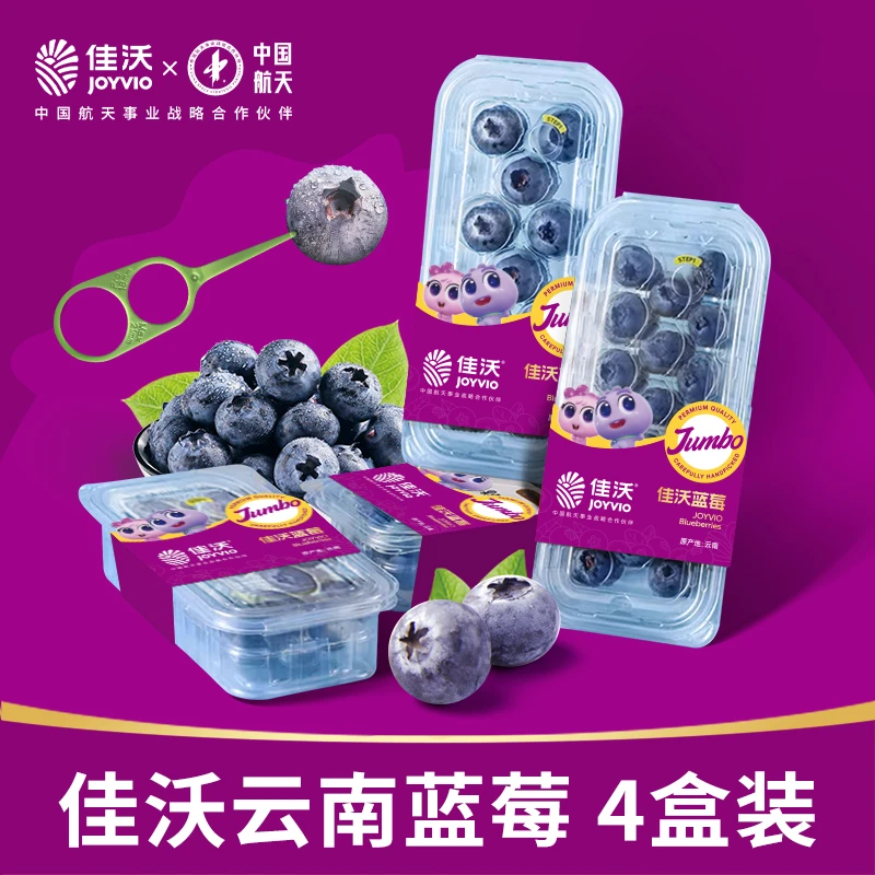 佳沃云南粒粒花香蓝莓礼盒装500g（果径18-20mm/20-22mm）