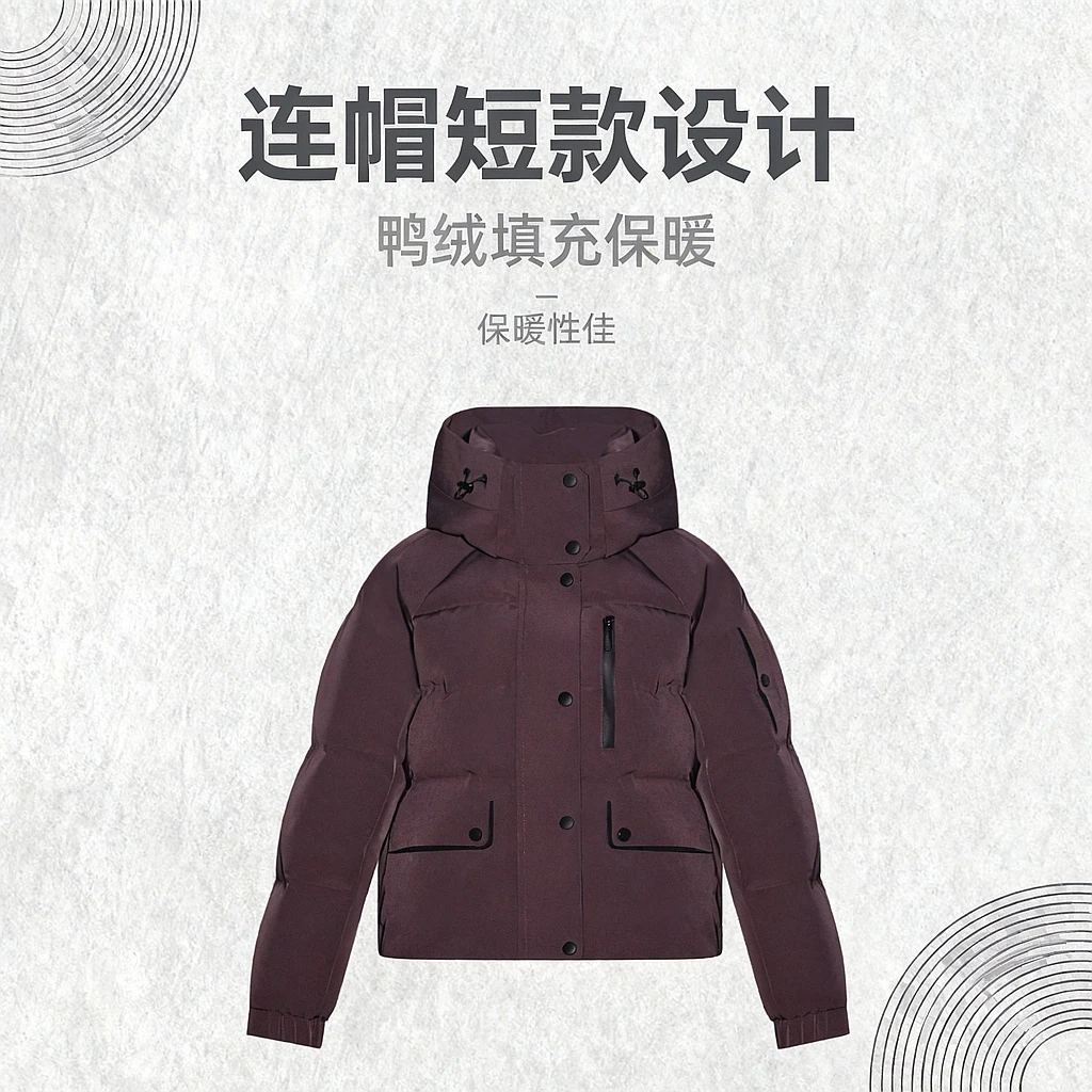 TFK&RDDR新款女短款连帽时尚气质保暖羽绒服29713
