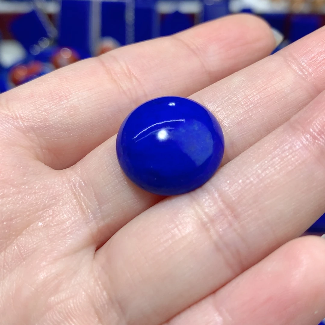 青金石未镶嵌蛋面挂件