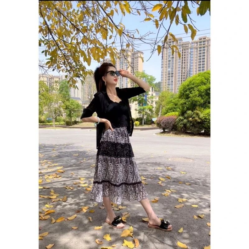 【齐姐专属】法式截片高级感轻奢个性温柔风垂感半身裙LK2502126