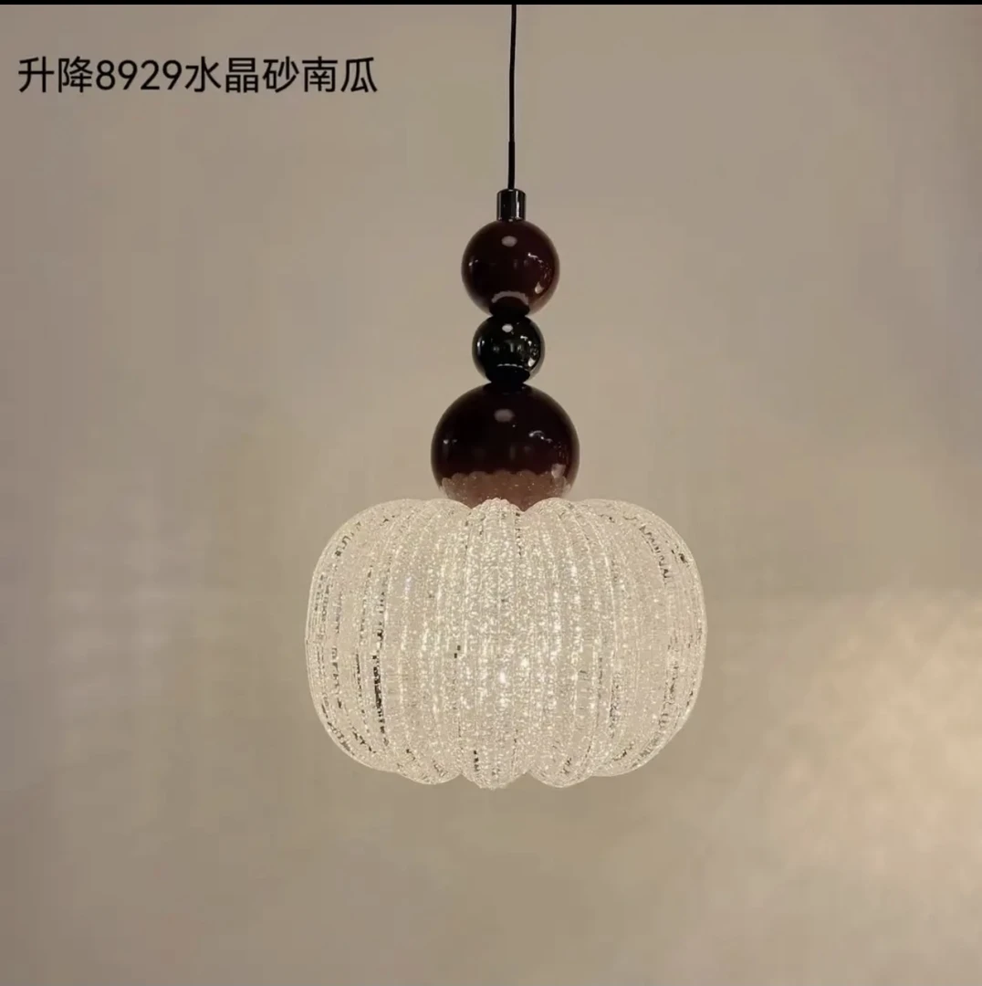 【[红语灯饰】高级感床头吊灯现代简约可升降语音开关