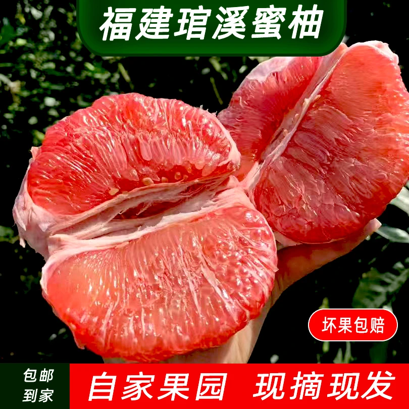 福建琯溪蜜柚红柚平和蜜柚新鲜水果孕妇小孩可食应季水果