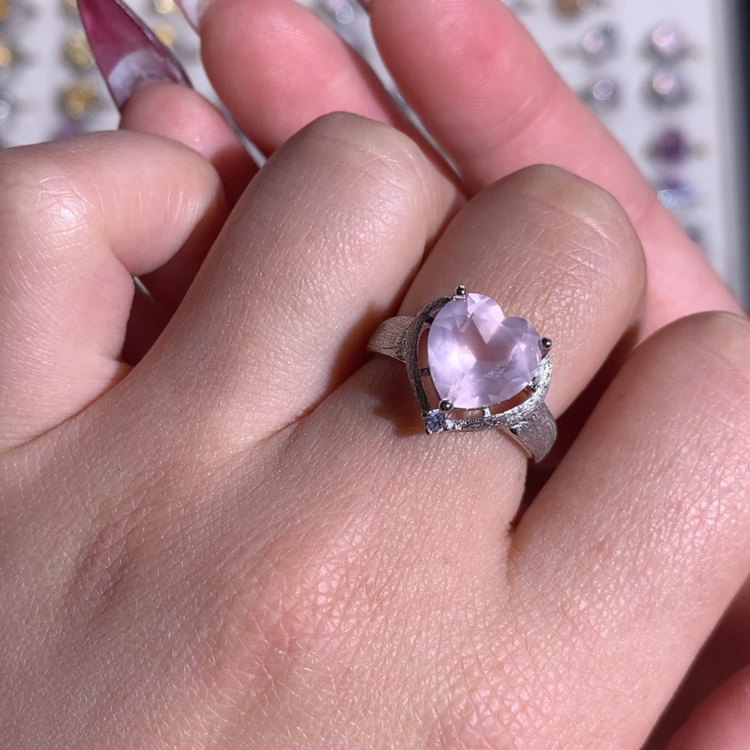 【闪购商品】水晶戒指银S925镶嵌霜*戒指