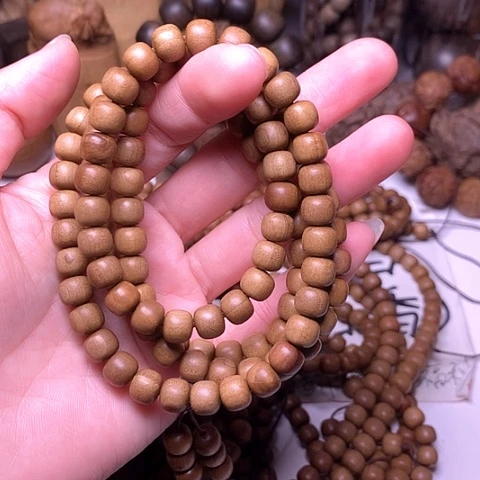 檀香木手串/手链檀香7/8/108多圈顺纹
