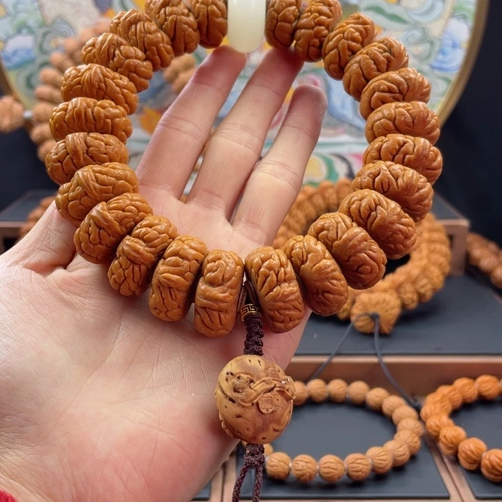 桃核手串龙纹桃核矮霸